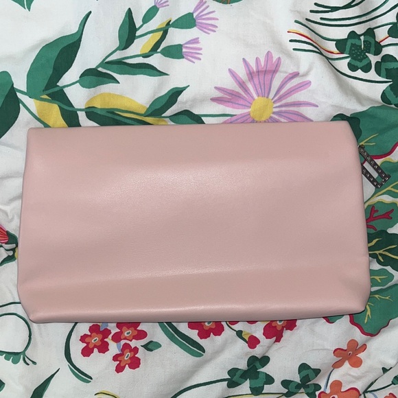 NWOT Dior Blush Pink Faux Leather Makeup Bag Cosmetic Case W Embroidered Beading - Picture 5 of 9